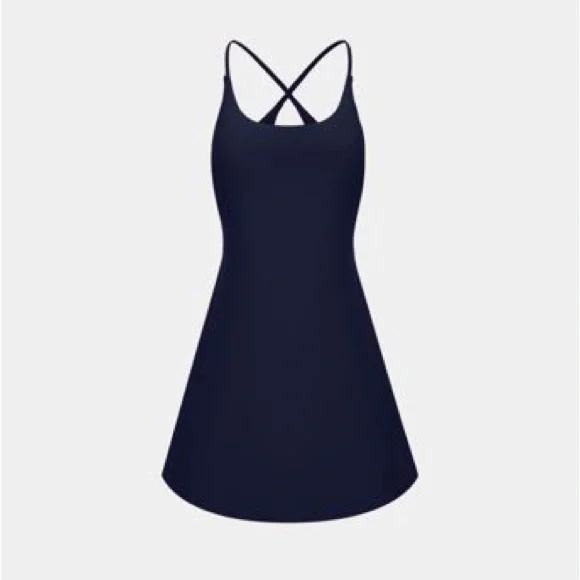 HALARA SoftlyZero NWT Plush Active Dress Easy Peezy Sz Small Navy Blue/Peacoat - Picture 9 of 12